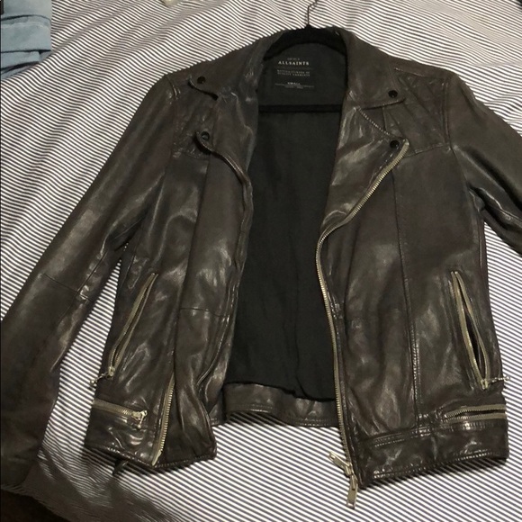 All Saints calf skin leather jacket. - Picture 2 of 4
